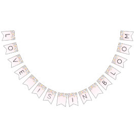 Elegant rosabröllopsfest  vimplar