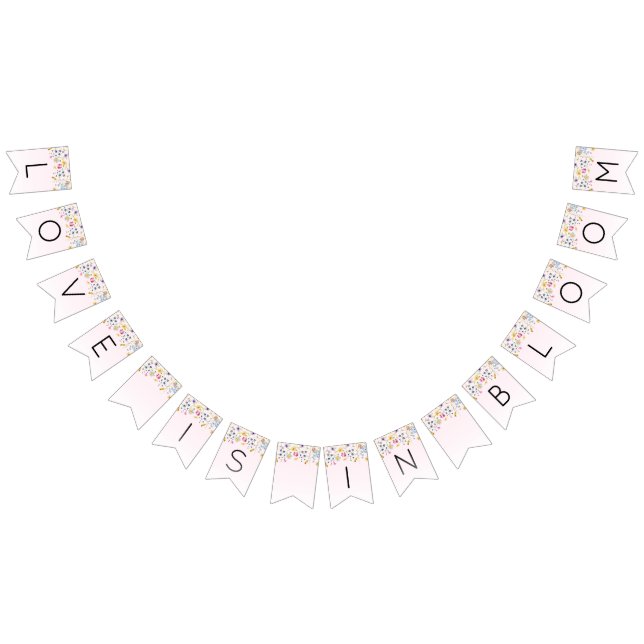 Elegant rosabröllopsfirande  vimplar (Alla)