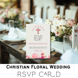 Elegant rosabruden blomsterinspirerad bröllop OSA kort