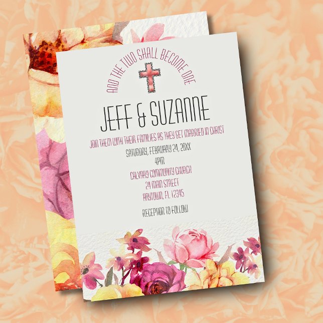Elegant rosabruden blomsterinspirerad bröllopsfest inbjudningar (Elegant Blush Pink Floral Inspirational Wedding Invitation)
