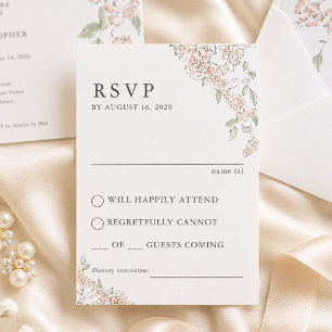 Elegant rosabruden blomsterlig vigsel- RSVP-kort OSA Kort