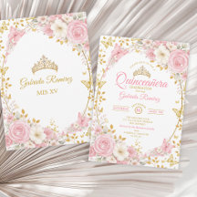 Elegant rosabruden Quinceañera gyllene fjäril
