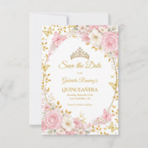 Elegant rosabruden Quinceañera gyllene fjäril