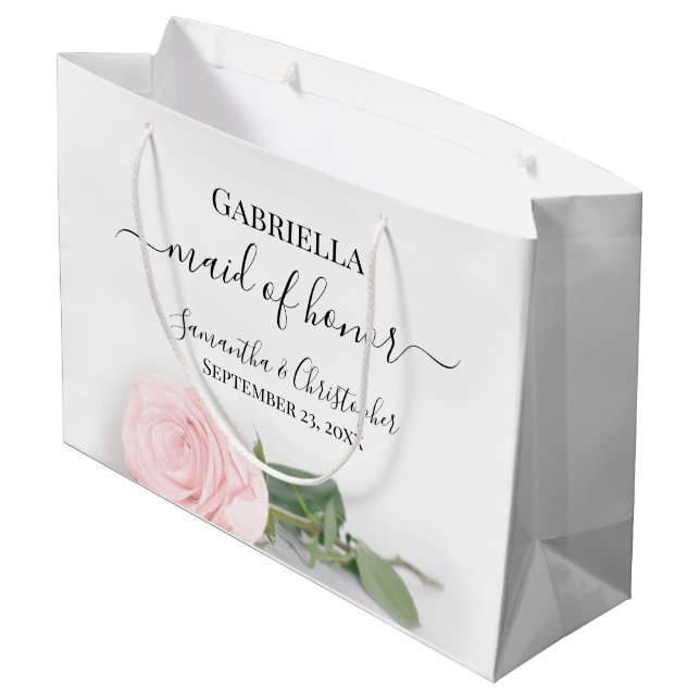 Elegant rosabruden Rosa Brudtärna Bröllop (Baksidan Vinklad)