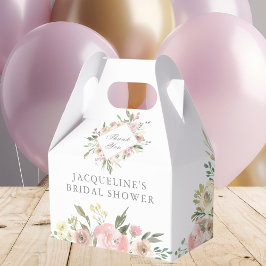Elegant rosabrudenktid i blomsterträdgården presentaskar
