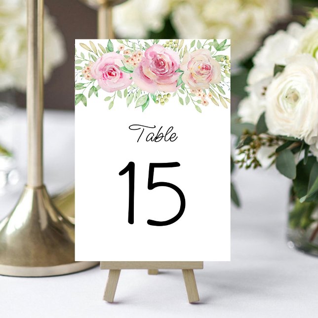 Elegant rosabruna rosor Bordnummer Bordsnummer (Skapare uppladdad)