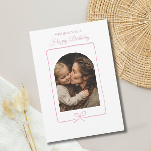 Elegant rosabruten födelsedagspresent till mamma m julkort