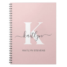 Elegant rosabruten grå scriptmonogram