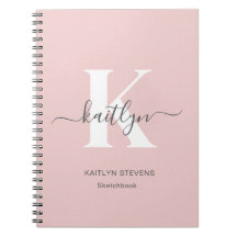 Elegant rosabruten grå scriptmonogram