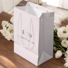 Elegant Rosabruten Minimalistisk Monogram Namn