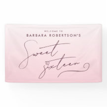 Elegant rosabruten ombre script söt sexton