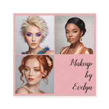 Elegant rosabruten svart Script 3 foto smink