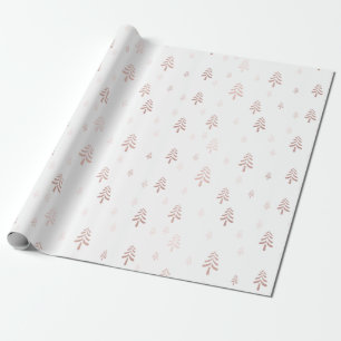 Elegant rosan julgranar presentpapper