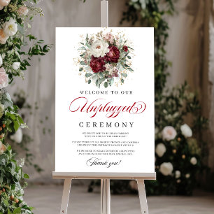 Elegant Rosé Burgundy Avstängd Ceremoni Poster