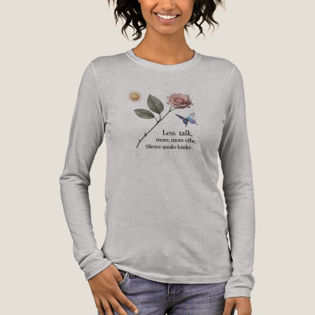 Elegant Rose & Butterfly Design | Women’s  T Shirt (Framsida)