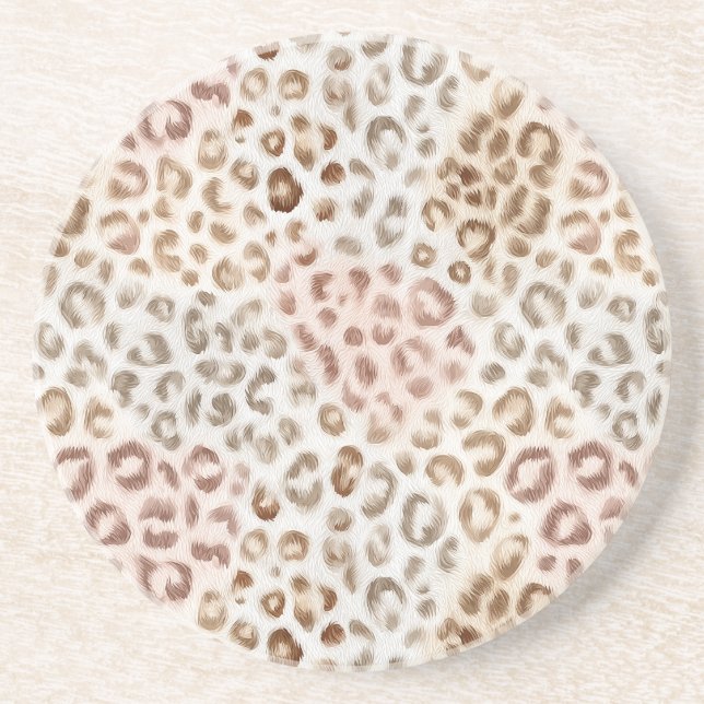 Elegant rosé elfenben leopard   underlägg (Framsidan)