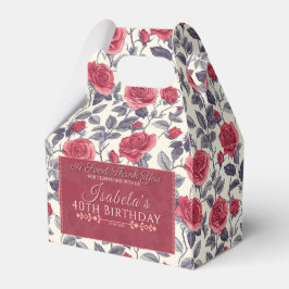 Elegant Rose Floral Birthday Presentaskar