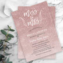 Elegant Rose Gold Bridal Shower Bachelorette