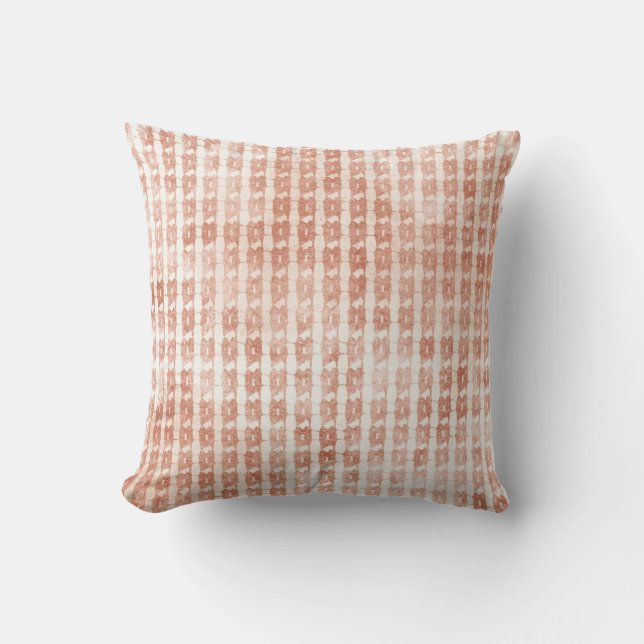 Elegant, Rose Gold Checkered Pattern Kudde (Framsida)