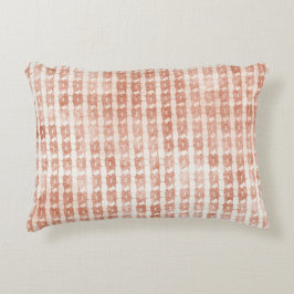 Elegant, Rose Gold Checkered Pattern Prydnadskudde