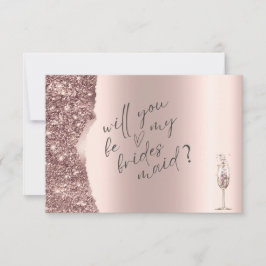 Elegant Rose Gold Glitter Script  Inbjudningar