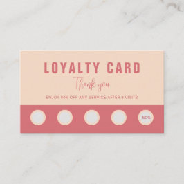 Elegant Rose & Ivory Beauty Loyalty & Rewards Card Lojalitetskort