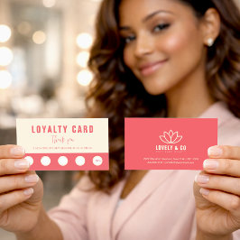 Elegant Rose & Ivory Beauty Loyalty & Rewards Card Lojalitetskort