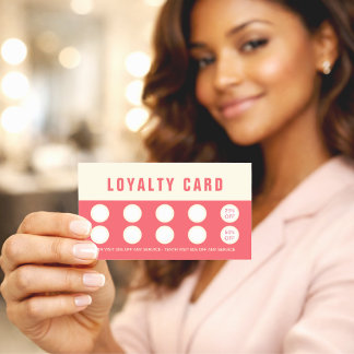 Elegant Rose & Ivory Beauty Loyalty & Rewards Card Lojalitetskort