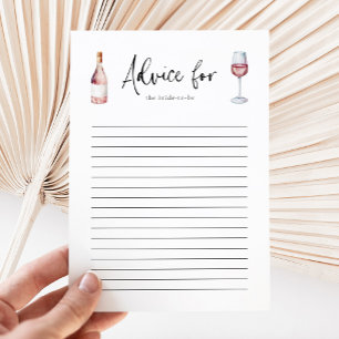 Elegant rosé vin bröllopsfest rådkort