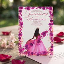 Elegant roséblommig Quinceañera