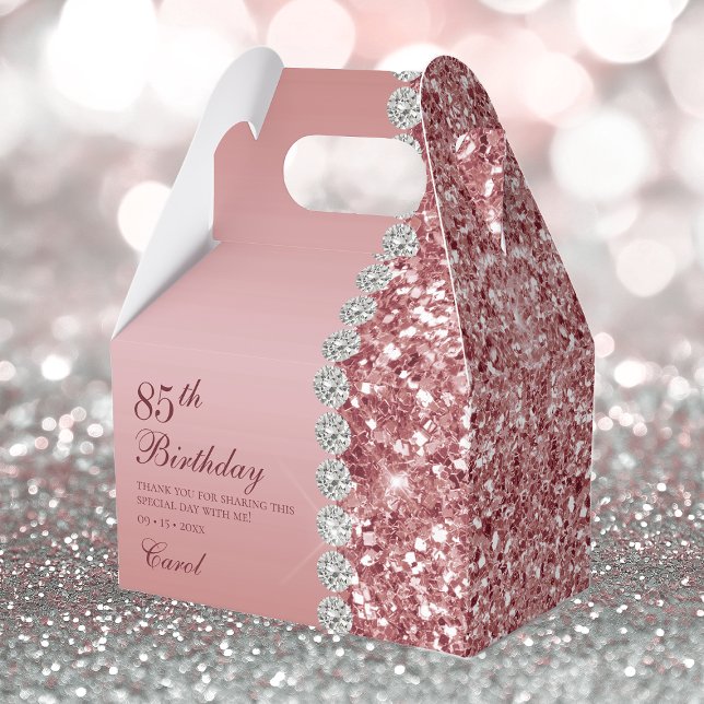 Elegant Roséguld 85-årsdag Presentaskar (Skapare uppladdad)