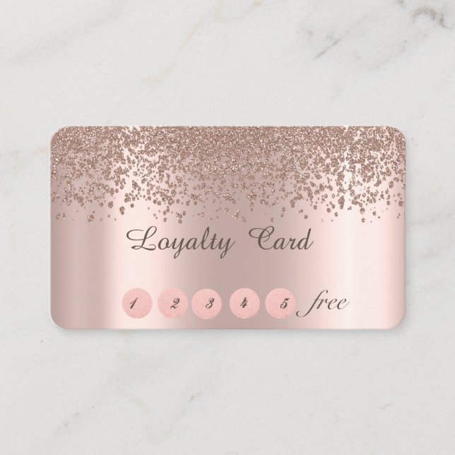 Elegant roséguld diamanter lojalitetskort (Framsida)