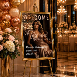 Elegant roséguld Fifty and Fabulous Poster