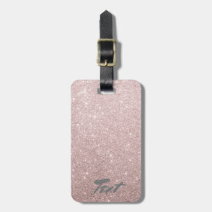 elegant roseguld glitter bagagebricka