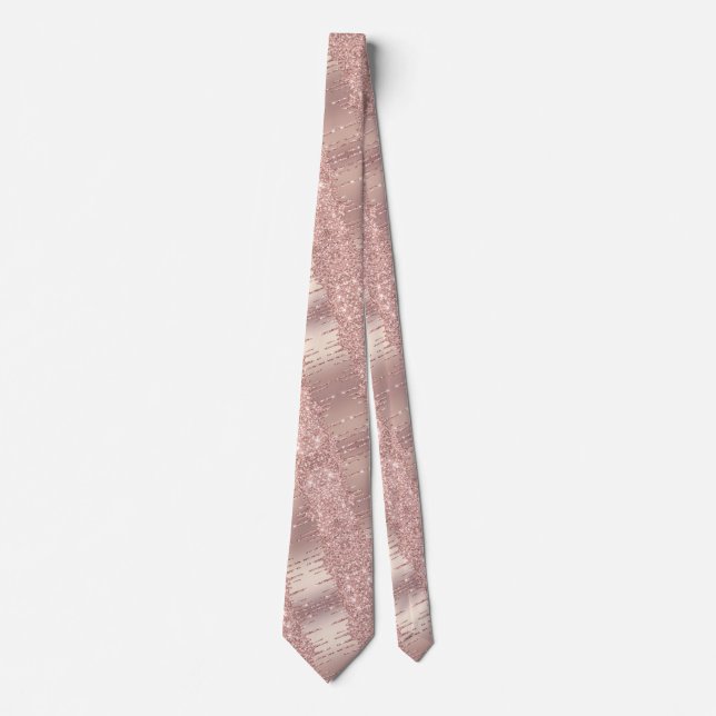 Elegant roséguld halsduk Blush glitterdropar Slips (Framsida)