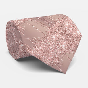 Elegant roséguld halsduk slips