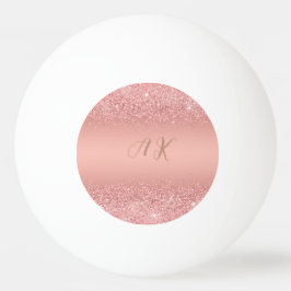 Elegant Roséguld Lyxig Glans Monogram Pingisboll