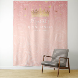 Elegant roséguld rosa Quinceanera-foto