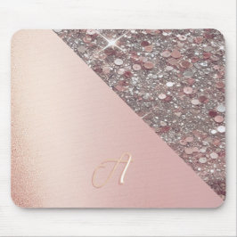 Elegant roséguldmonogram musmatta