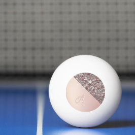 Elegant roséguldmonogram pingisboll