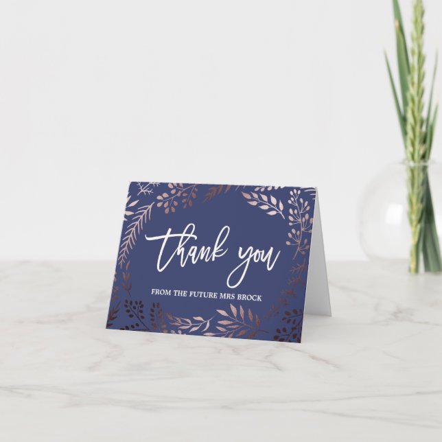 Elegant Rosen Guld Tack Från Framtiden Fru (Framsida)