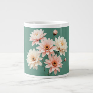 Elegant Rosenskära Krysantemumkonst Jumbo Mugg
