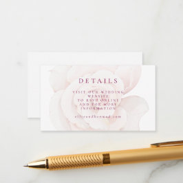 Elegant rosenvattenfärg blommig bröllopsfest i ros tilläggskort