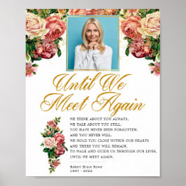 Elegant Rosor Begravningsminnesmärke Poesi Skylt