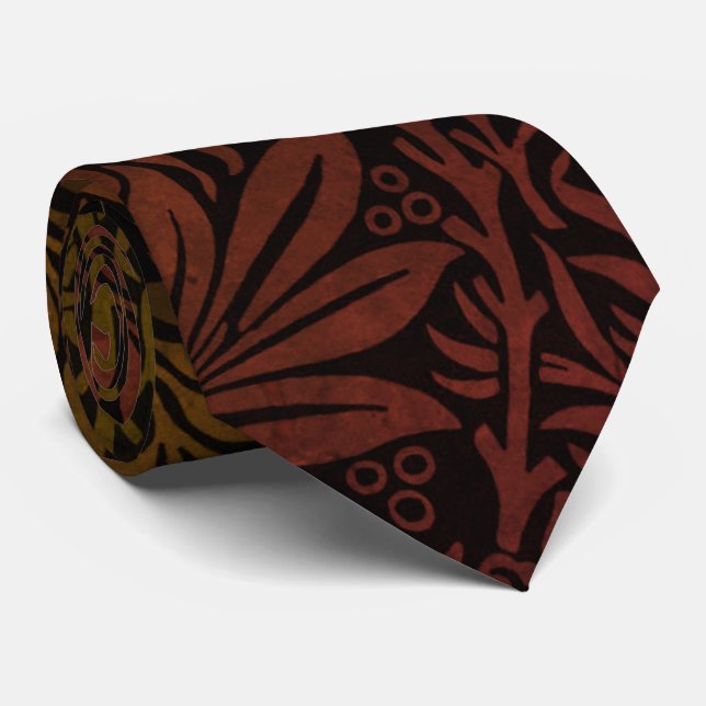 Elegant Rost Ombre Blommönster Slips (Rullad)