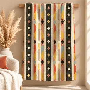 Elegant Rost Sälg Geometrisk Boho Filta Fleecefilt