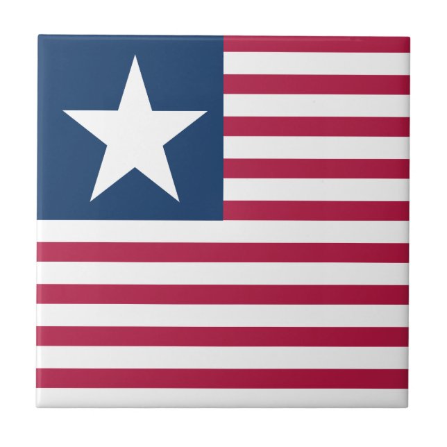 Elegant Rött vitt blått Star Rand USA Patriotic Kakelplatta (Framsidan)