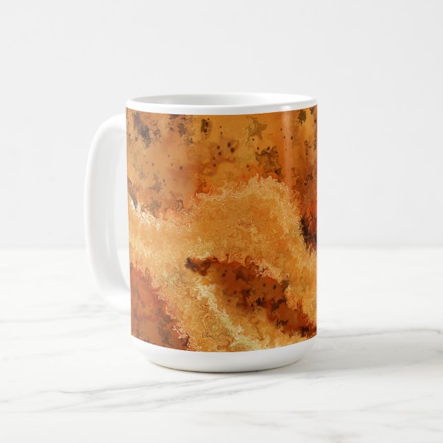 Elegant rotträstruktur kaffemugg (Framsida vänster)