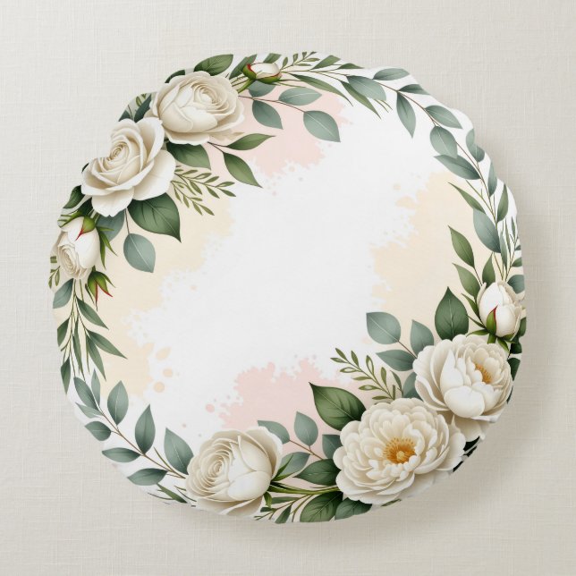 Elegant Round Anpassningsbar Dekorativ kudde (Framsidan)