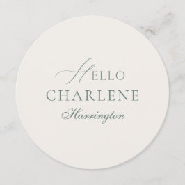 Elegant Round Ivory Wedding Menu  Meny